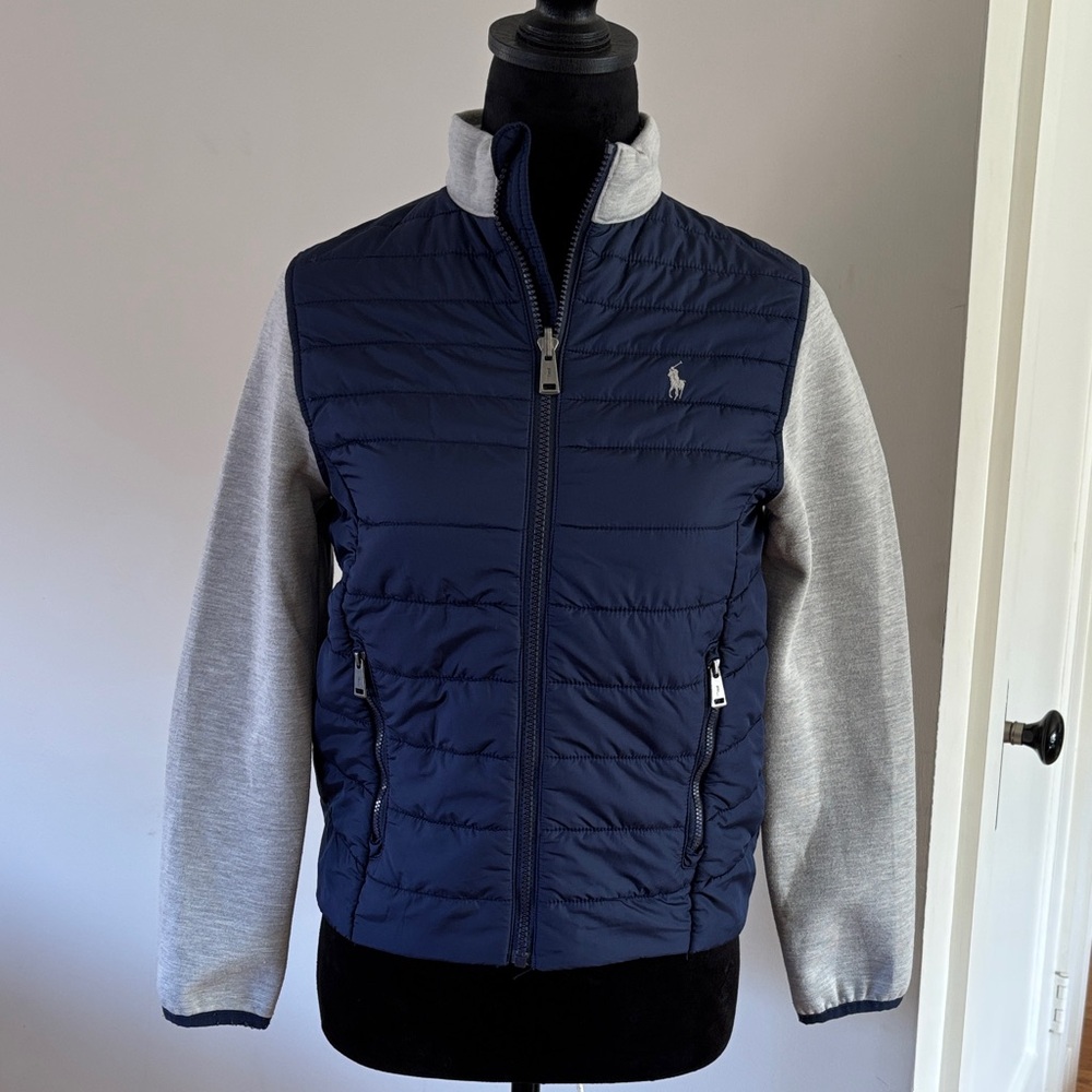 Ralph Lauren Black Quilted Jacket with Gold Logo